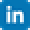 Blaues LinkedIn-Logo mit einem weißen In auf einem kreisförmigen Hintergrund.